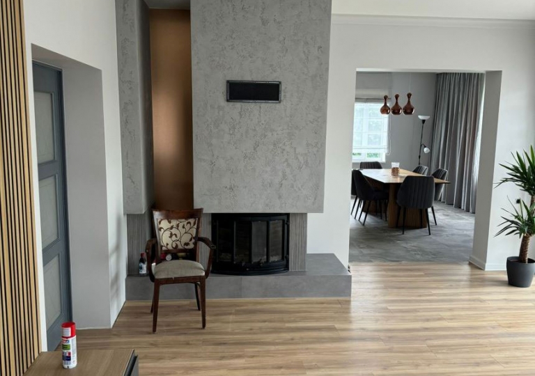 Renovation in Jurmala. Fireplace zone